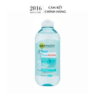 Nước Tẩy Trang Garnier Xanh Cho Da Dầu Mụn Pure Active Micellar Cleansing Water (400 ml) - 2016 Skincare