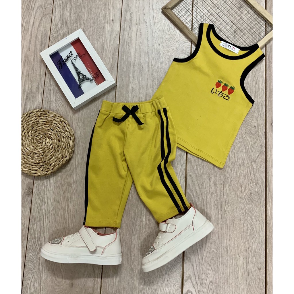 SET TRÁI DÂU CHO BÉ IU - COTTON 100% -SÉT CHO BÉ MÙA HÈ