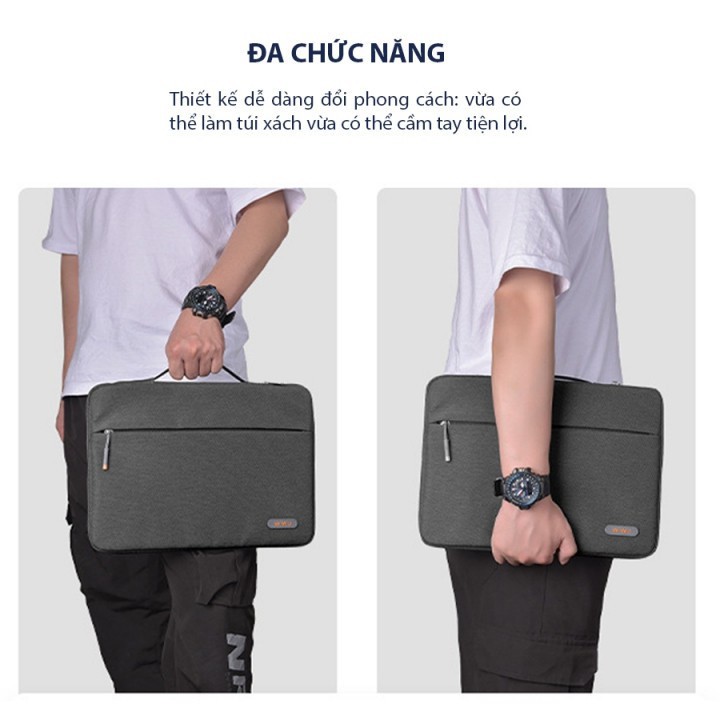 Túi chống sốc macbook laptop cao cấp Wiwu Pilot Sleeve. Túi xách cầm tay laptop macbook chống sốc, chống nước đủ size