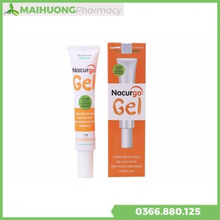 [Chính Hãng] Nacurgo gel tuýp 20gr, giúp làm mềm sẹo, là phẳng sẹo mới, thu nhỏ sẹo lâu năm,chống oxy hóa giúp dưỡng da