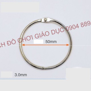 Set 10 Móc còng / Khoen vòng 5 cm đóng gáy sách, album