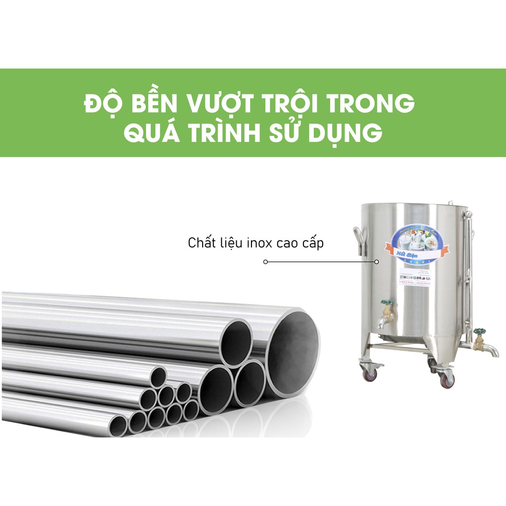 Nồi nấu sữa đậu nành công nghiệp NEWSUN 40L  - Hàng chính hãng - Nấu sữa thơm, không bị đóng cặn