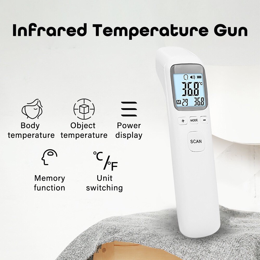 Nhiệt kế hồng ngoại (nhiệt độ bắn trán điện tử)INFRARED CK-T1803 đo nhiệt độ cơ thể, nước tắm, pha sữa, GIÁ SỈ 145K