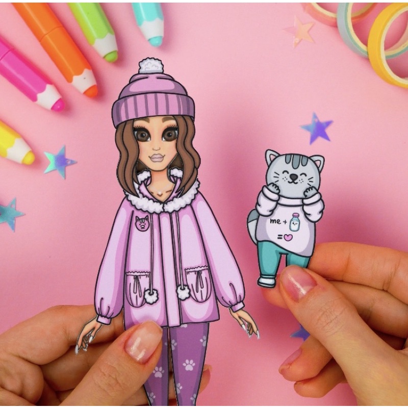 NGÔI NHÀ BÚP BÊ GIẤY KITTY