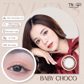 CHOCO BROWN 14.2 - Kính áp tròng lens Hàn Quốc chính hãng - Độ cận 0>8