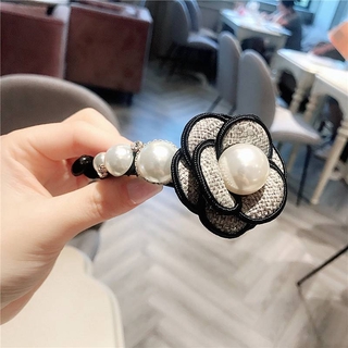 Dây buộc tóc hoa trà ngọc trai
