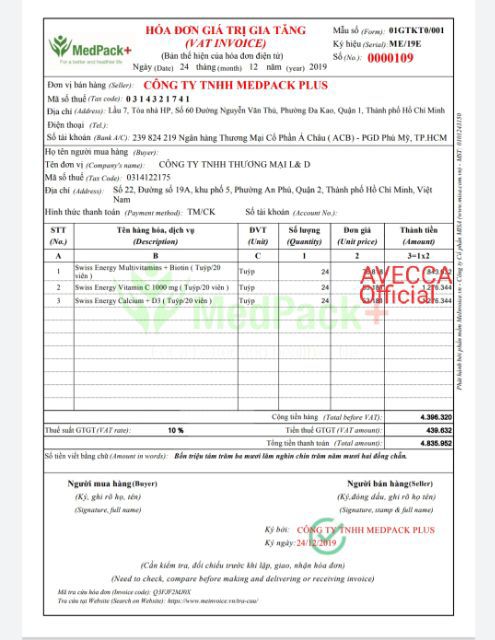 Viên Sủi Bổ Sung Vitamin C, Canxi và Khoáng Chất Tăng Đề Kháng, Chắc Khỏe Xương Swiss Energy (Tuýp 20 viên) Thụy Sĩ | Thế Giới Skin Care
