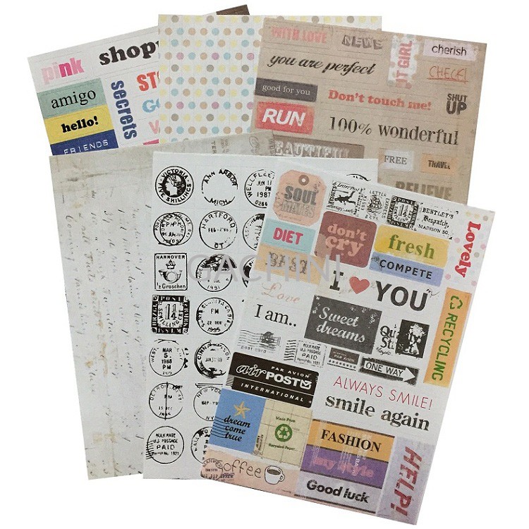 Set 6 tờ message sticker STG008