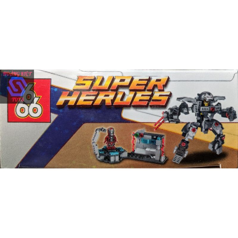Đồ chơi Lego Minifigure Avengers Super Hero set Iron Man 8in2 Hulkbuster 666 66010
