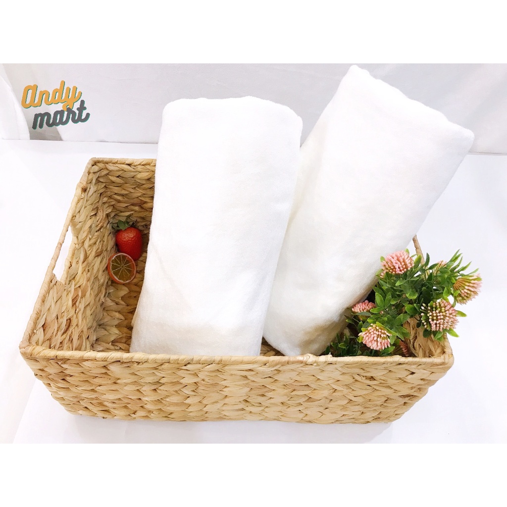 Khăn tắm khách sạn trắng 320gr sợi cotton thấm hút tốt, mềm mại, không nhớt, rất bền