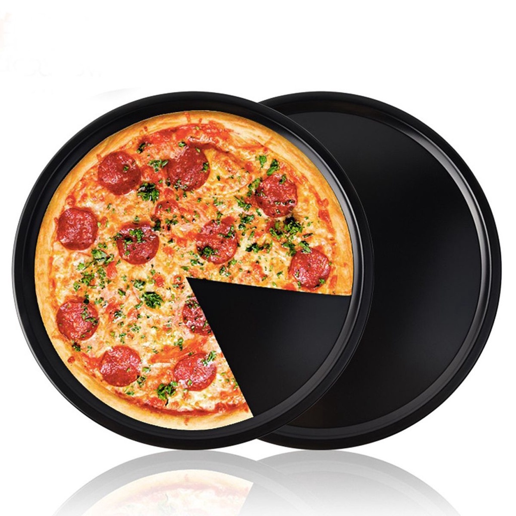 Khay Nướng Bánh Pizza Hình Tròn Bằng Thép Carbon Chống Dính