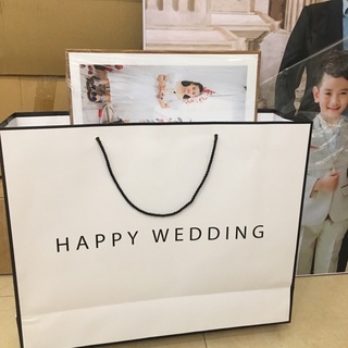 10 Túi giấy to 50x15x40cm Happy wedding