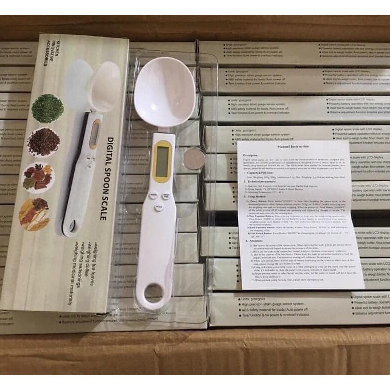 Thìa cân điện tử đo gia vị, đo hạt, thức ăn tiện lợi từ 0,1gram