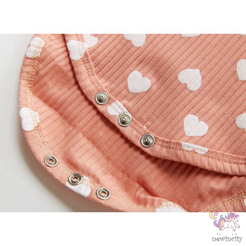 Jumpsuit Tay Dài Hoạ Tiết Trái Tim Phong Cách Hàn Quốc Cho Bé Gái