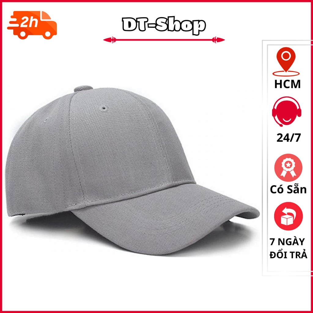⚡Giá Rẻ⚡Mũ lưỡi trai Unisex Basic chất liệu vải Kaki, nón kết trơn Hàn Quốc đủ màu form đẹp
