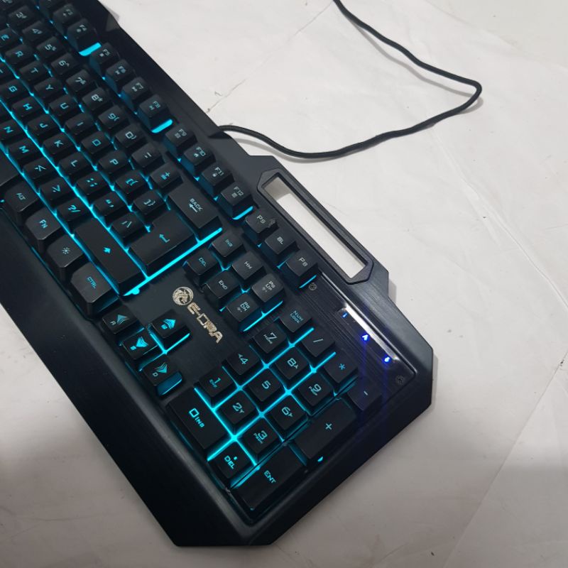 [Tặng chuột ]Bàn phím giả cơ gaming E-dra ek700 LED RGB đổi màu_ hàng cũ dùng tốt,  tặng chuột có dây cổng usb