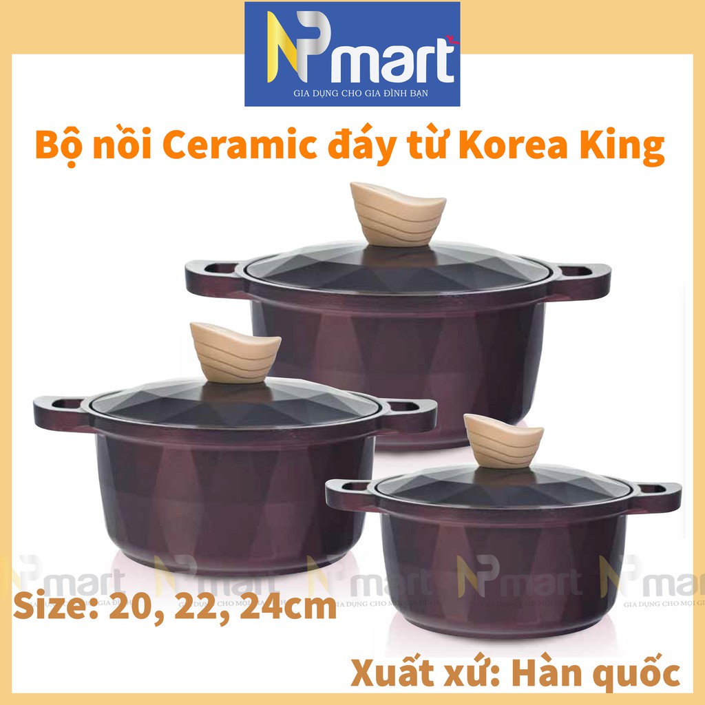 Nồi Men Ceramic Korea King nhập khẩu Hàn quốc KDC-60000IHC sử dụng bếp điện từ