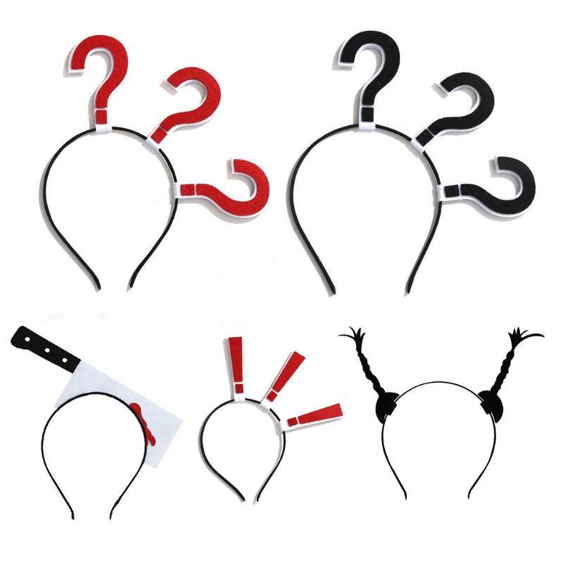 Băng Đô Cài Tóc Hình Dấu Chấm Hỏi Trang Trí Tiệc Halloween