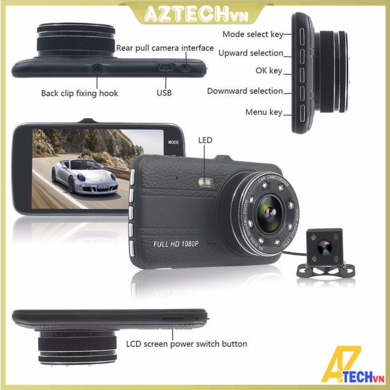 [Free Ship] Camera hành trình ô tô X004 - 2 mắt camera trước sau ghi hình đa chiều, có chế độ ghi đè | BigBuy360 - bigbuy360.vn