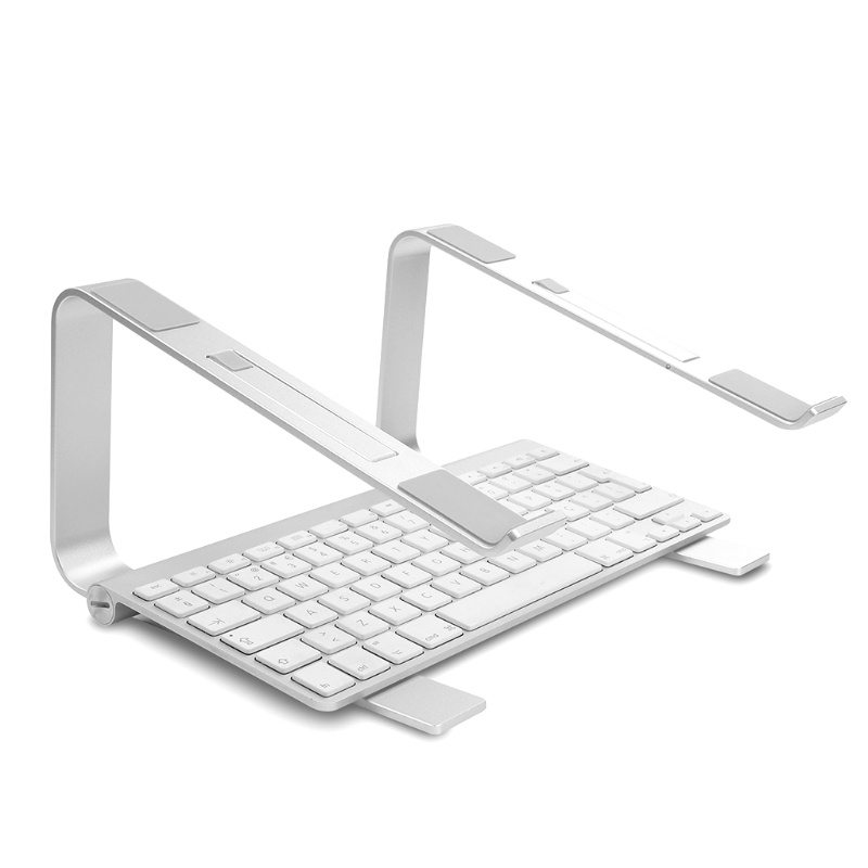 ez Aluminum Laptop Stand for Desk Compatible for Mac MacBook Pro Air Apple Notebook, Portable Holder Ergonomic Elevator Metal Riser for 9 to 14 inch PC Desktop Computer