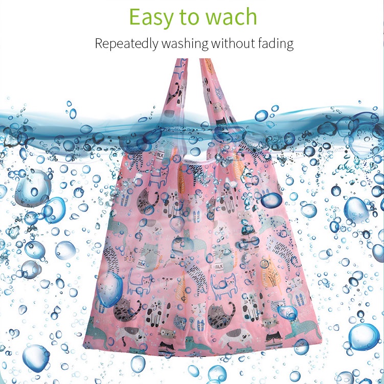 Túi Mua Sắm Dạng Gập In Họa Tiết Thời Trang Thân Thiện Với Môi Trường