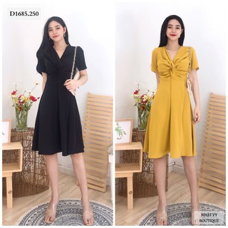 Đầm đi tiệc xoắn eo - d1685