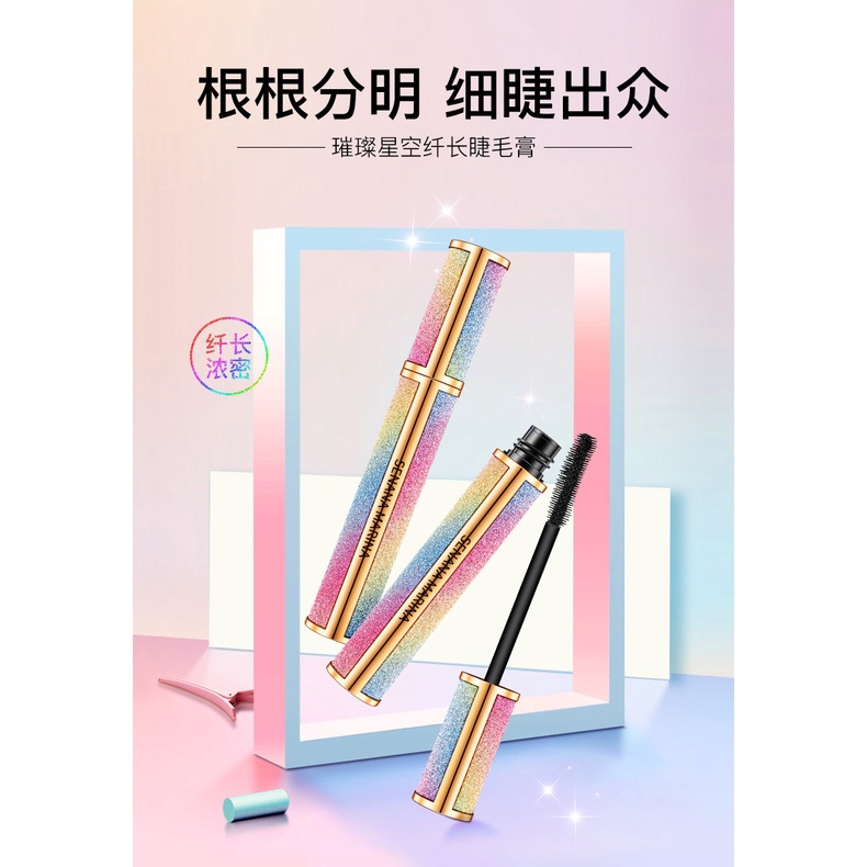 Mascara 4D lấp lánh Senana 8g chống thấm nước, làm dày và dài mi | BigBuy360 - bigbuy360.vn