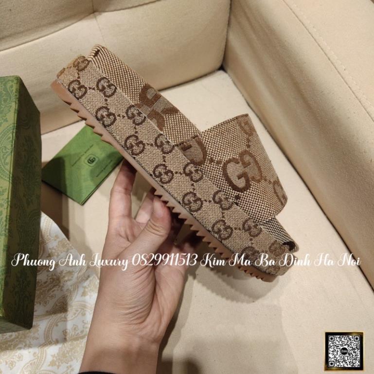 Dép Bánh Mì Xuồng Gucci Đế Đúp Full Size 35-39