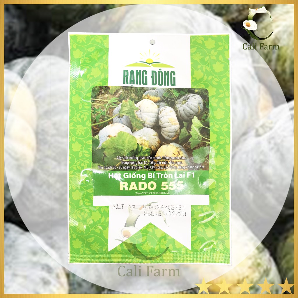 Hạt giống Bí Tròn Lai F1 RADO 555 gói 1gr Ăn Dẻo Ngọt, Dễ Trồng