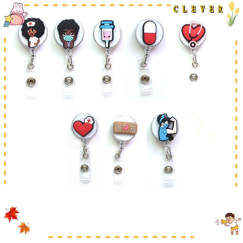 CLEVER Super Durable Collapsible Name Tag Holder With Cute Prints