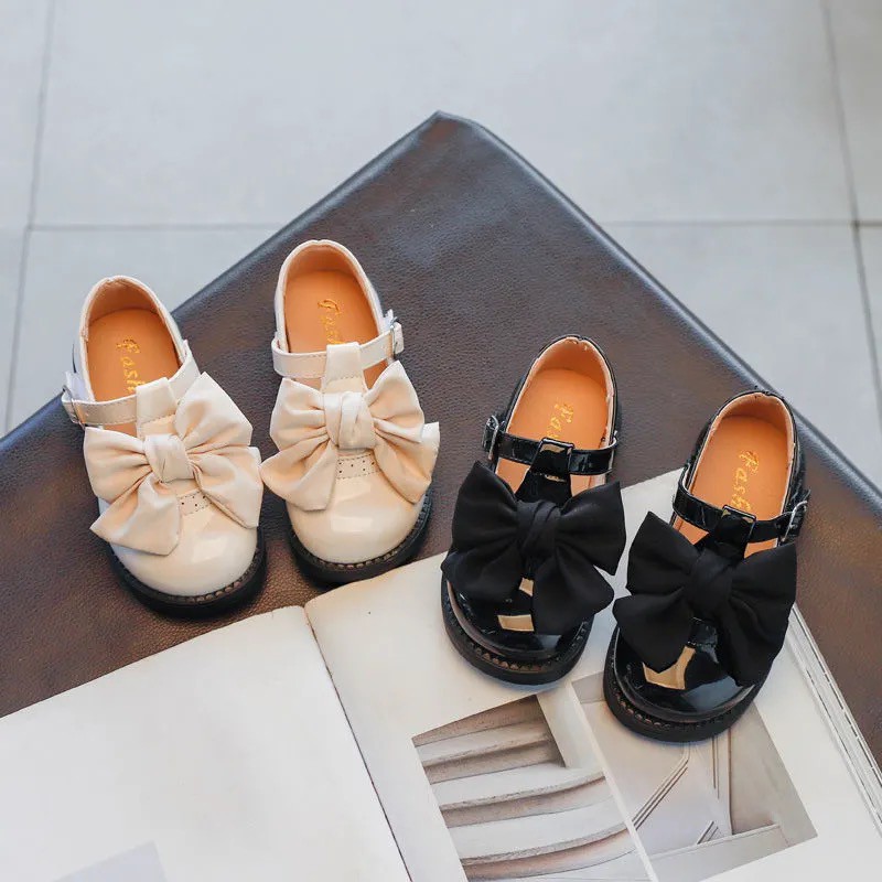 Giày búp bê mũi tròn phối nơ đáng yêu phong cách Nhật Bản 2021 cho bé gái | BigBuy360 - bigbuy360.vn