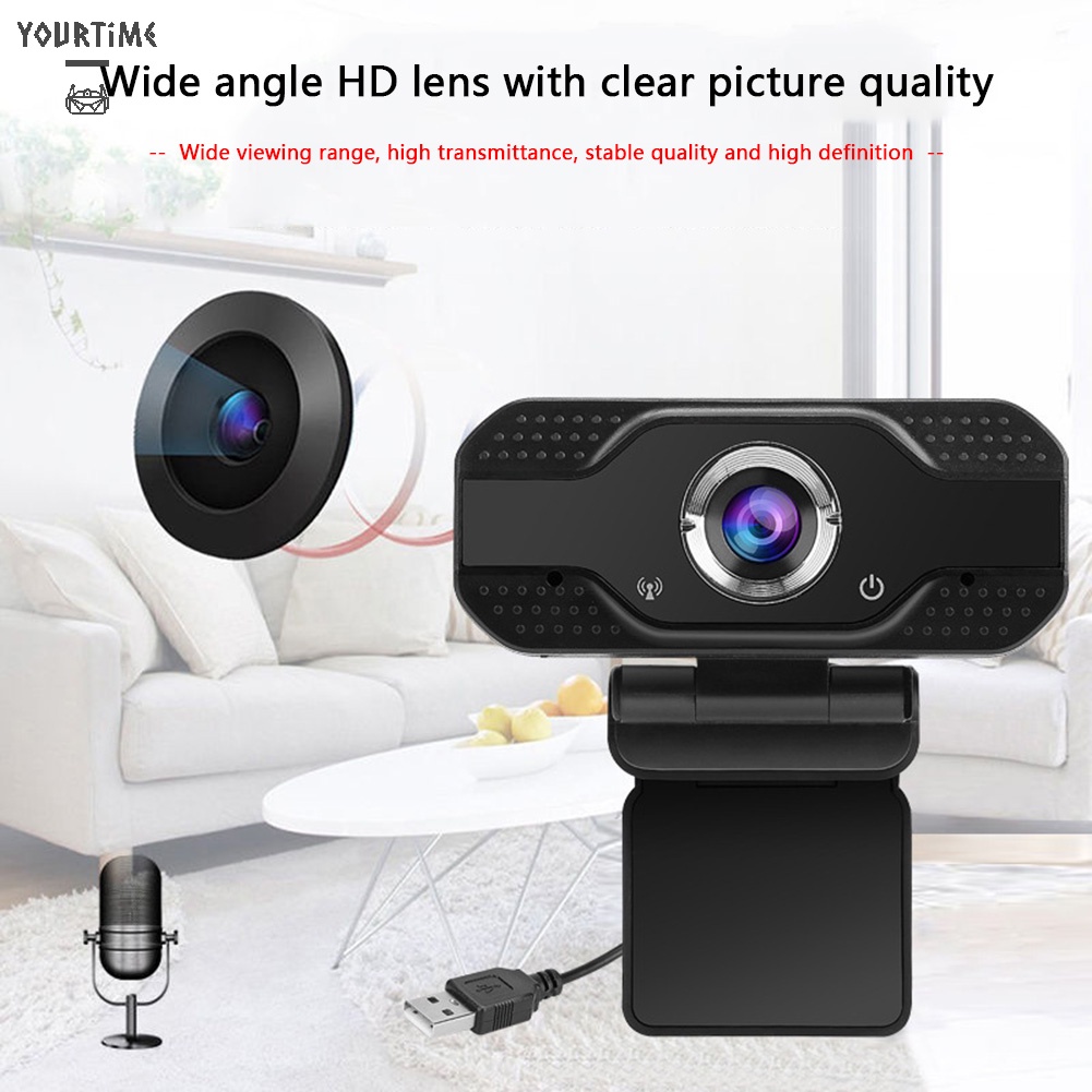 Webcam 2MP 1080P HD USB kèm micro hỗ trợ phát sóng trực tuyến | BigBuy360 - bigbuy360.vn