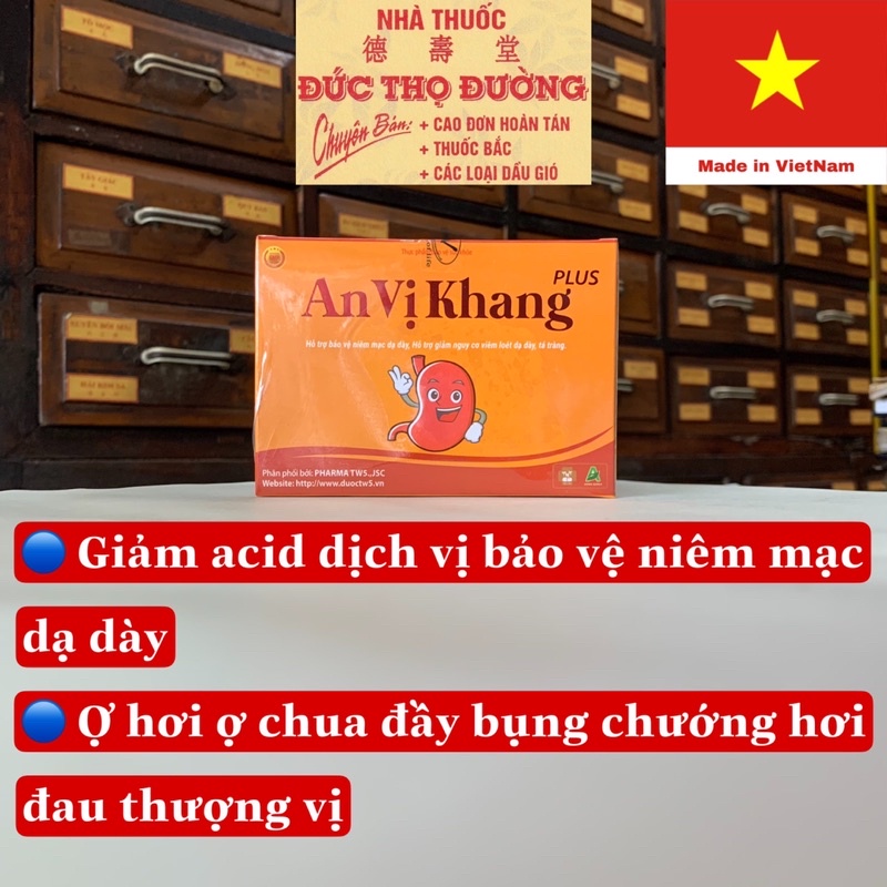 An Vị Khang Plus - đau dạ dày tá tràng, ăn uống chậm tiêu sình bụng