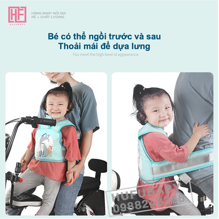 Đai ngồi xe máy phản quang an toàn cho bé