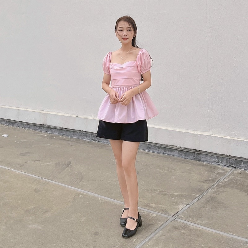 Áo peplum tay bồng Rose Top