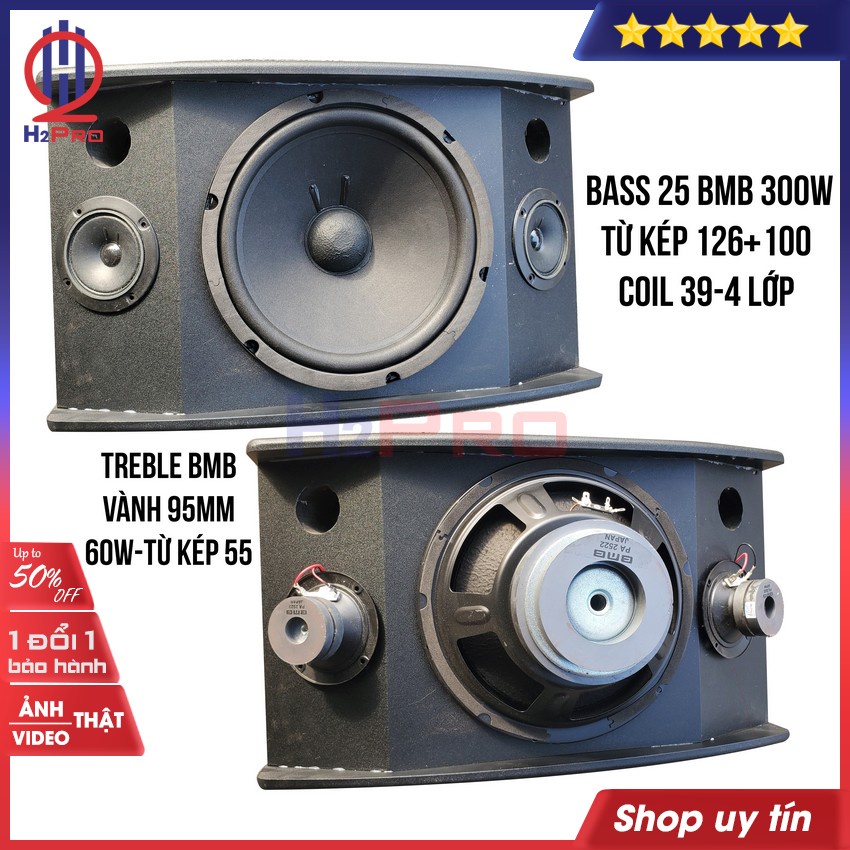 Đôi loa karaoke gia đình, loa hát karaoke BMB 450 bass 25-900W-bass ấm, hát hay ( quà 160k 10m dây loa) - Shop H2pro