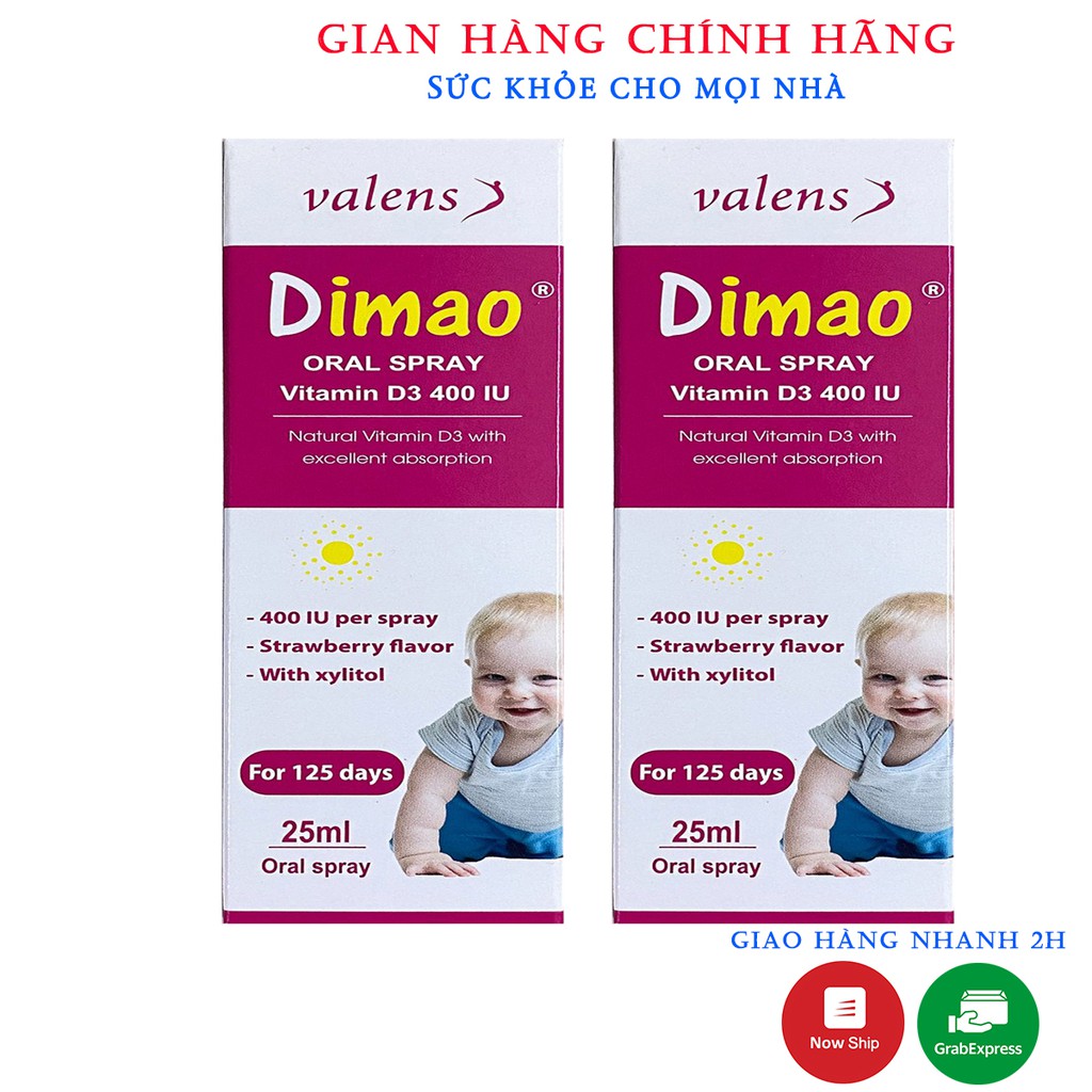 Dimao - Vitamin D3 400UI dạng xịt - Tăng Cường Hấp Thu Canxi, Hàng Nhập Khẩu Châu Âu (Chai 25ml )