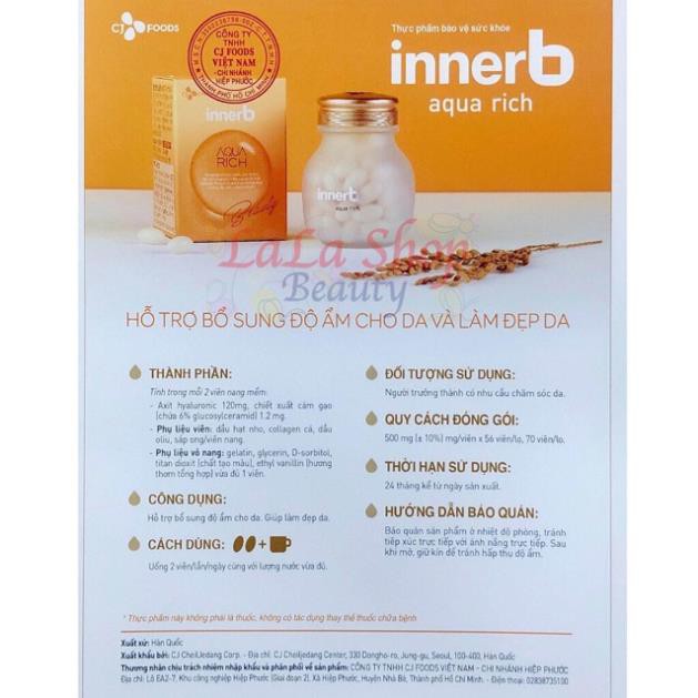 Viên Uống Cấp Nước Và Collagen Innerb Aqua Rich
