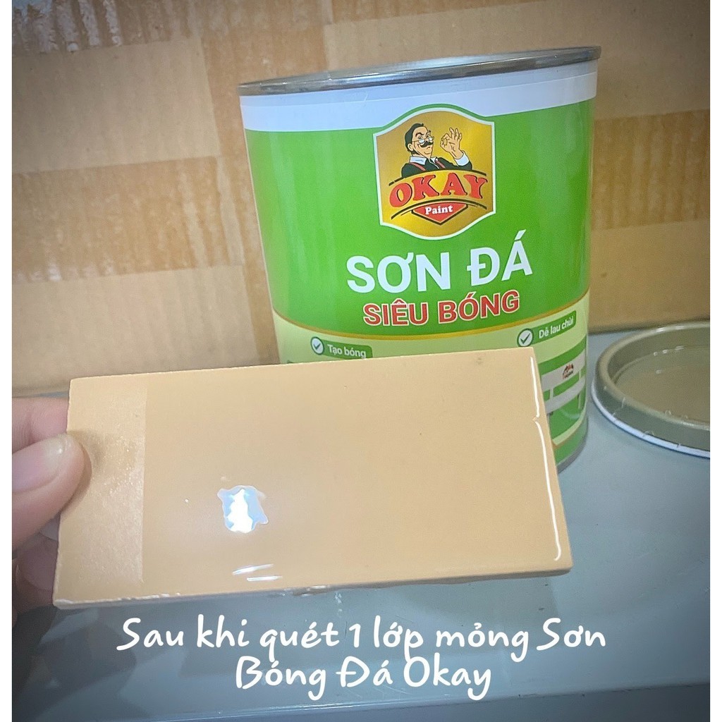 Sơn Đá Siêu Bóng Okay Tạo Độ Bóng Cực Nhanh