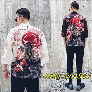[Có SẴN đủ Size]  ÁO KHOÁC HAORI HAPPY họa tiết rồng phong cách Harajuku Nhật Bản kimono cá chép Hồng hạc chim cò