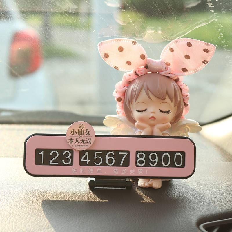 Bảng Số Điện Thoại Đăt Taplo Ô Tô Hình Thiên Thần Annie Dễ Thương