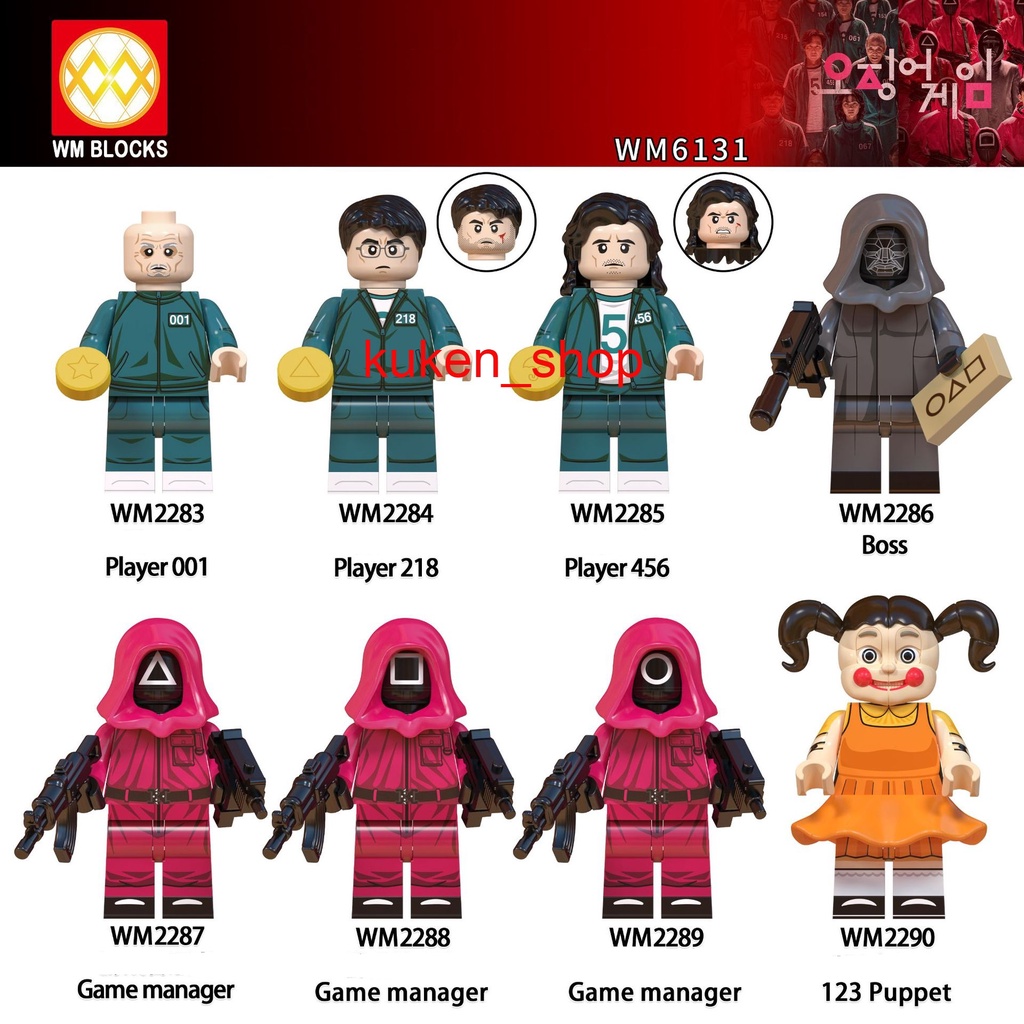 Lego Minifigures Nhân Vật Trong Trò Chơi Con Mực Squid Game WM6131 - Đồ Chơi Lắp Ráp