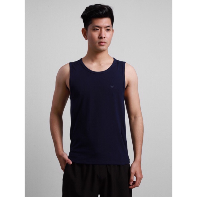 Áo Ba Lỗ Aristino ATT001s8 Màu Xanh Tím Than Slim có S