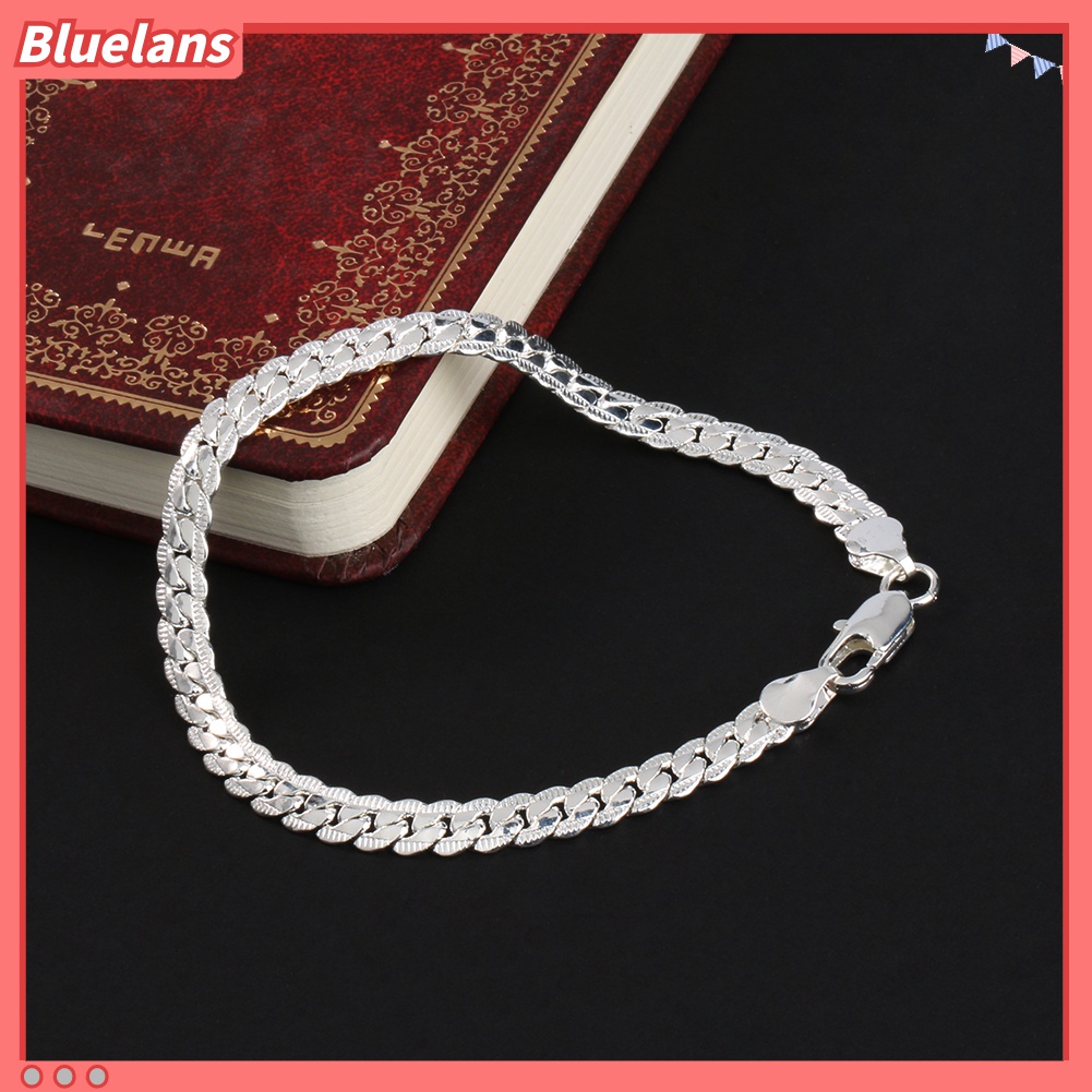 Vòng Tay Mạ Bạc Kiểu Dáng Đơn Giản Thời Trang Cho Nam