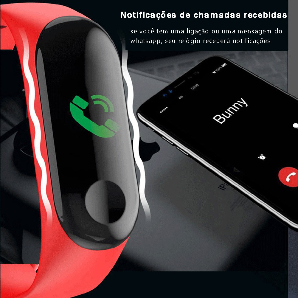 M3 Plus Jam pintar Smart Đồng hồ thể thao Band Bluetooth Wristband Monitor Theo dõi tập thể dục Blood