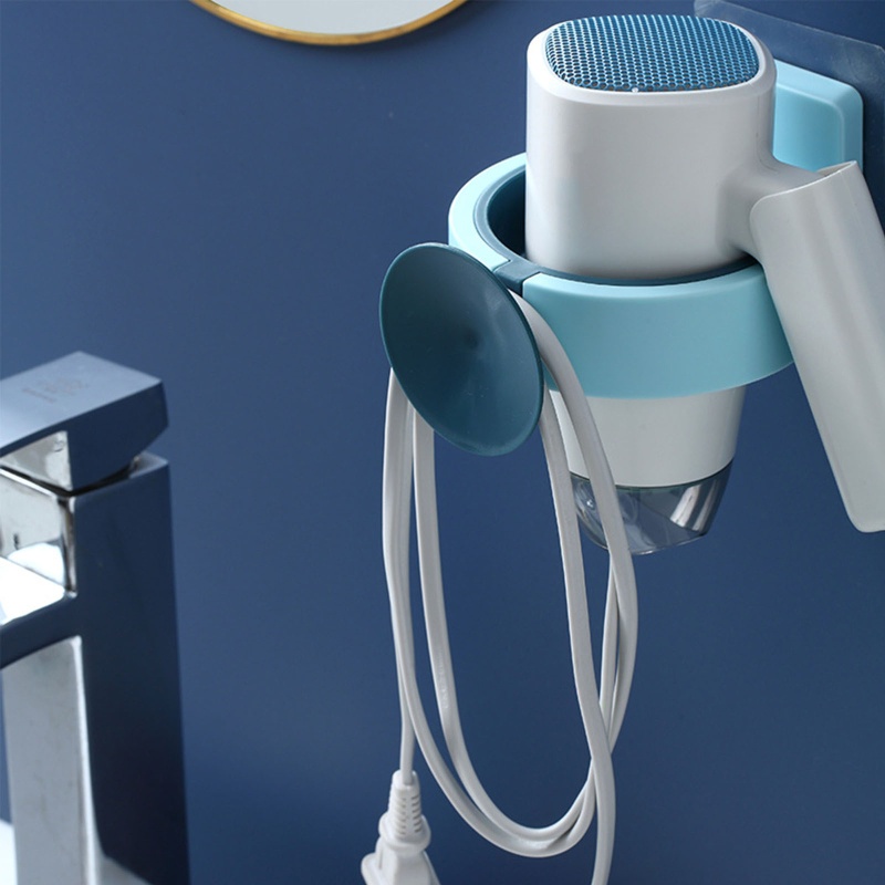 Giá Đỡ Máy Sấy Tóc Gắn Tường Kèm Móc Treo Dây Cáp Tiện Dụng