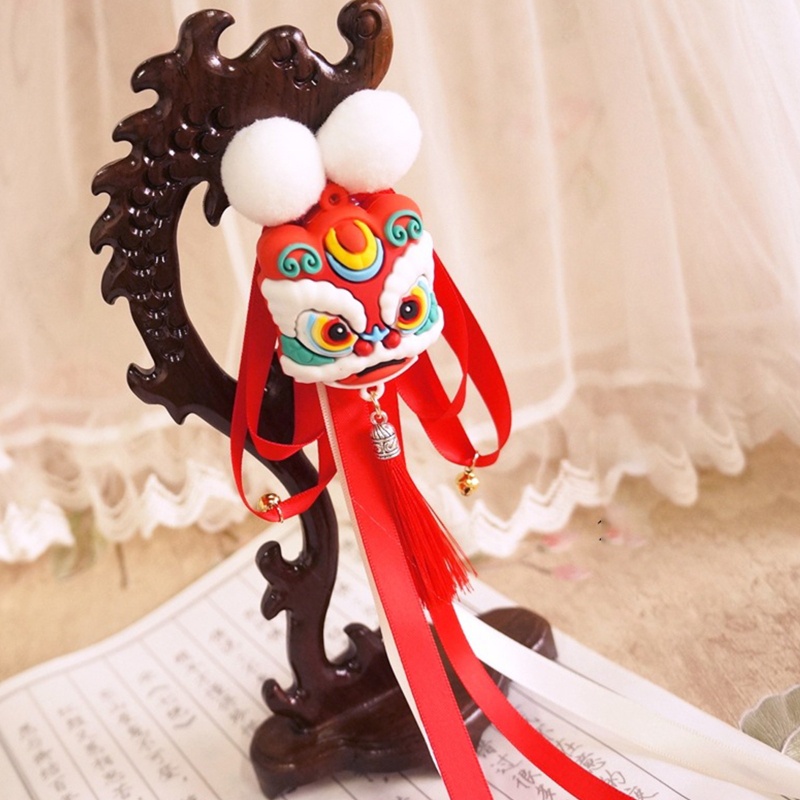 Kẹp Tóc Ruy Băng Tua Rua Hình Hổ Hóa Trang Nhân Vật Hoạt Hình Năm Mới