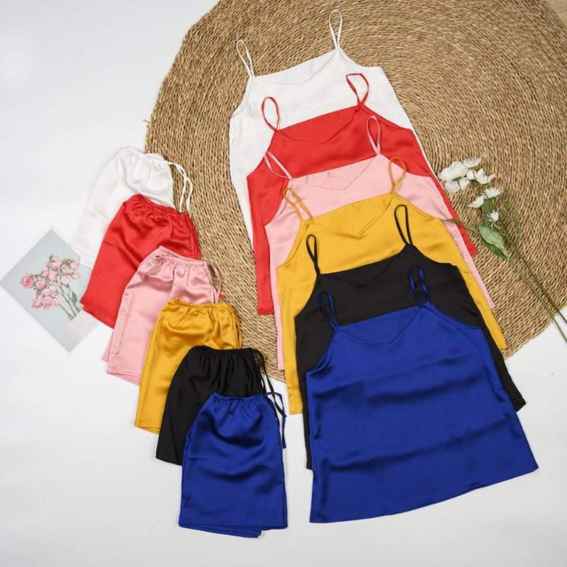 Đồ bộ 2 dây lụa satin cao cấp, cực tôn dáng, tôn da. tạo nét gợi cảm hấp dẫn | BigBuy360 - bigbuy360.vn