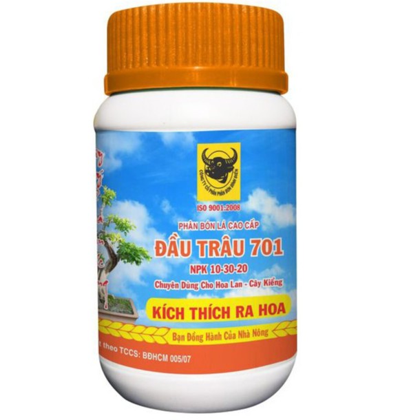 Phân bón lá Đầu Trâu NPK 701 chuyên hoa kiểng - Hũ 100gr