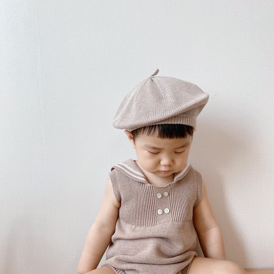 Hàn Quốc trong mùa thu và mùa đông mới trẻ em trẻ em phong cách phương tây mũ dệt kim mũ beret mũ len bé mềm họa sĩ mũ len
